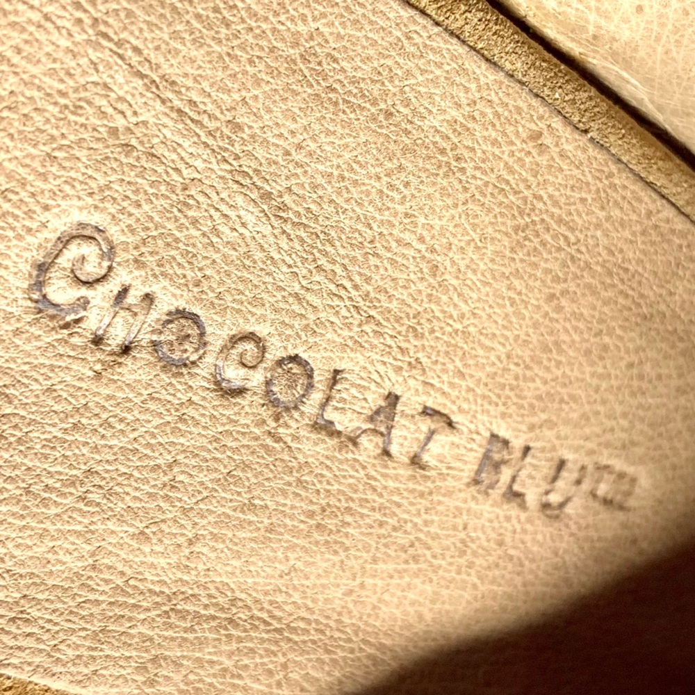 Chocolat Blu Yoana Brown Suede Peep Toe Wedge Mules 7 Bohemian Lagenlook Classic - Picture 13 of 16